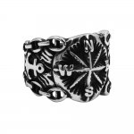 Sailing Compass Ring 316L Stainless Steel Jewelry Fashion Rudder Anchor Biker Ring Men Ring Wholesale SWR1034