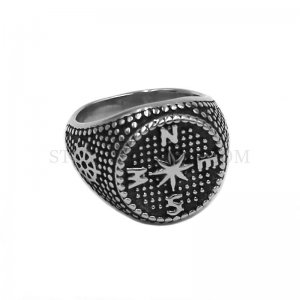 Compass Sailing Ring Stainless Steel Jewelry Fashion Biker Ring For Men Women Wholesale SWR0924