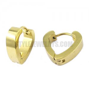 Stainless Steel Peach Heart Earrings SJE370150