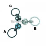 Body jewelry Nose Rings Ball inlaid small diamond nose stud stainless steel jewelry SYB330010