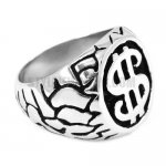 Stainless Steel Dollar Ring SWR0307