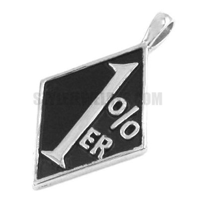 Stainless Steel One Percent Pendant SWP0239