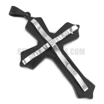 Stainless Steel Cross Mens Womens Necklace Pendant SWP0279