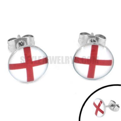 Stainless steel earring world cup earring & England symbol earring SJE370085
