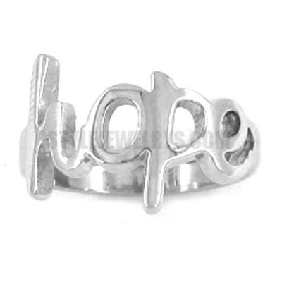 Stainless Steel Carved Word hope Ring SWR0238