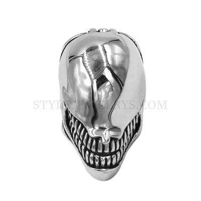 Alien ring Stainless Steel Jewelry Hiphop Silver Ring Wholesale SWR0877