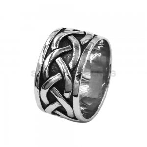Celtic Knot Ring Stainless Steel Jewelry Classic Punk Claddagh Style Fashion Motor Biker Ring Men Women Ring SWR1010