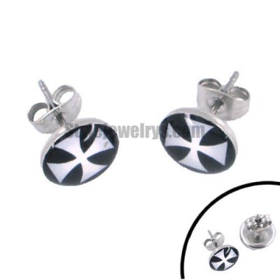 Stainless steel jewelry earring cross earring SJE370015