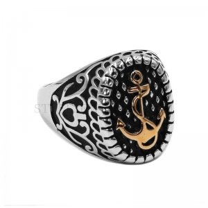 Stainless Steel Anchor Ring Biker Ring Fashion Ring Wholesale SWR0917