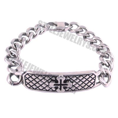 Stainless steel jewelry bracelet cross bracelet carved word bracelet SJB0143