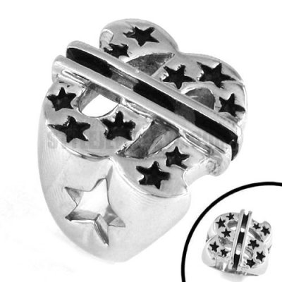 Stainless Steel Ring US Dollar Sign SWR0225
