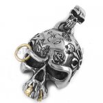 Stainless steel jewelry pendant double skull pendant SWP0114