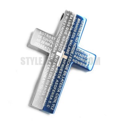 Stainless Steel Cross Mens Womens Necklace Pendant SWP0285