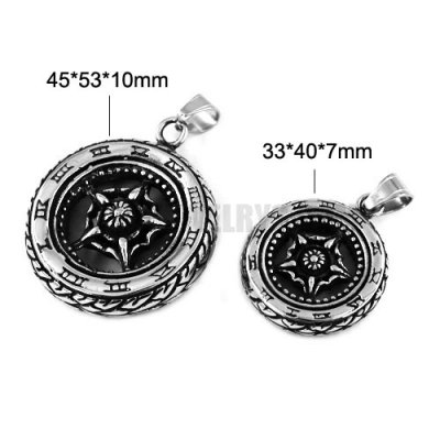 Stainless Steel Carved Word Tire Pendant SWP0344