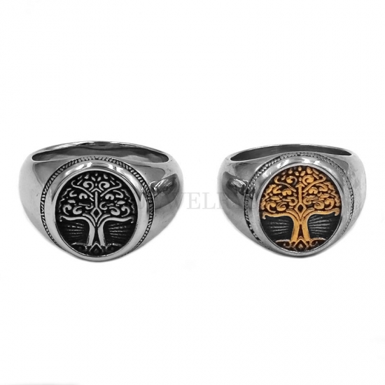 Fashion Life Tree Ring Stainless Steel Jewelry Norse Viking Celtic Knot Biker Ring Wholesale SWR0995 - Click Image to Close