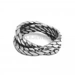Fashion Bicycle Chain Ring Stainless Steel Jewelry Vintage Punk Motor Biker Weaving Chain Women Ring For Men Gift SWR1001