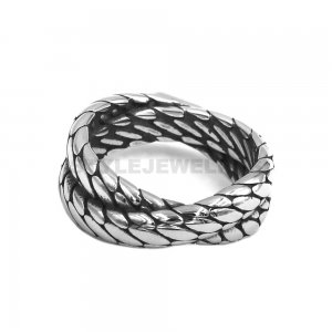 Fashion Bicycle Chain Ring Stainless Steel Jewelry Vintage Punk Motor Biker Weaving Chain Women Ring For Men Gift SWR1001