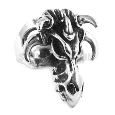 Gothic Biker Devil Skull Halloween Ring Stainless Steel Devil Skull Ring SWR0299