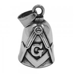 Freemason Masonic Bell Pendant Necklace Stainless Steel Fashion Masonic Biker Men Pendant SWP0688