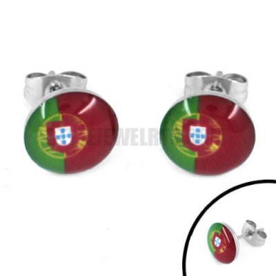 Stainless steel earring world cup earring & Portuguesa symbol earring SJE370089