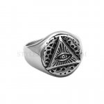 Illuminati Pyramid Eye Symbol Ring Stainless Steel Jewelry Ring Biker Ring SWR0855