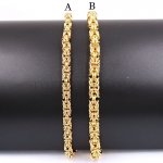 Stainless Steel Jewelry Chain Gold Byzantine Link Chain Necklace Ch360307