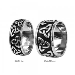 Celtic Knot Ring Stainless Steel Jewelry Classic Claddagh Style Motor Biker Ring Men Women Wedding Ring SWR1009