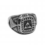 Illuminati Pyramid Egyptian Eye Ring Stainless Steel Jewelry Classic Pyramids of Egypt Stars Biker Men Ring Wholesale SWR0929