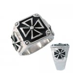 Stainless steel jewelry ring Maltese Cross Signet Ring SWR0029