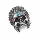 Gothic Skull Pendant Stainless Steel Jewelry Indian Head Pendant Biker Skull Pendant Men Pendant SWP0535