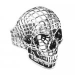 Gothic Stainless Steel Hollow Out Skull Ring SWR0328