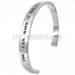 Stainless steel bangle word cuff bracelet SJB0191