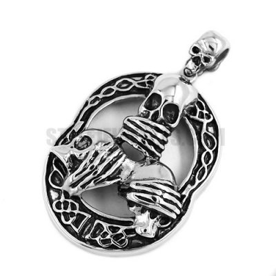 Celtic Knot Skull Claw Pendant Stainless Steel Celtic Knot Skull Pendant SWP0415