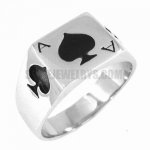 Stainless steel ring band A of hearts the Ace of spades ring SWR0150