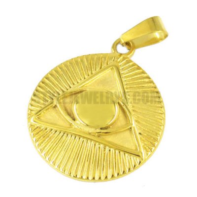 Illuminati Pyramid Eye Symbol Masonic Pendant Stainless Steel Jewelry Freemasonry Biker Pendant SWP0319G