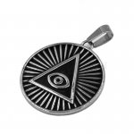 Illuminati Pyramid Eye Symbol Pendant Stainless Steel Jewelry Pendant Biker Pendant SWP0468