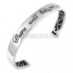 Stainless steel bangle word cuff bracelet SJB0193