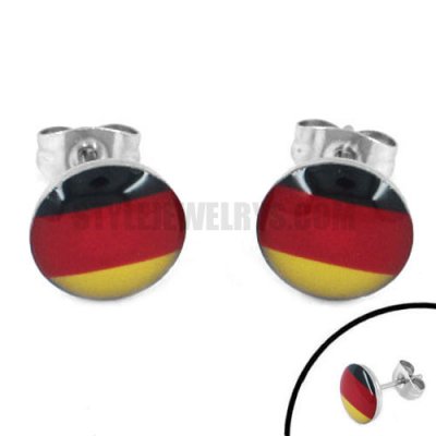 Stainless steel earring world cup earring & Germany symbol earring SJE370084