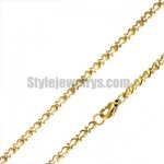 Stainless steel jewelry Chain 45cm - 50cm gold plate omega horseshoes shape link chain necklace w/lobster 3mm ch360267