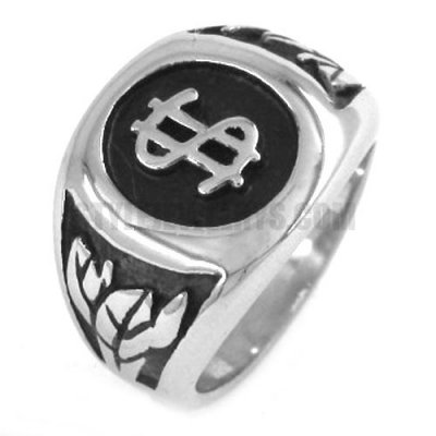 Stainless Steel Ring US Dollar Sign Ring SWR0227