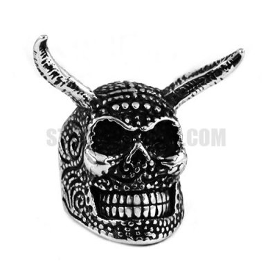 Gothic Stainless Steel Skull Ring SWR0429