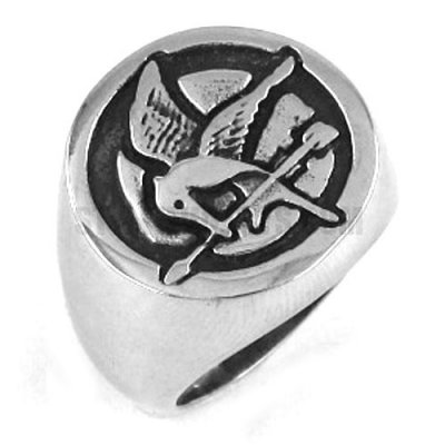 Stainless Steel The Hunger Games Sign Ring SWR0236