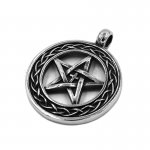 Celtic Knot Circular Pendant Stainless Steel Pentagram Cross Pendat SWP0462