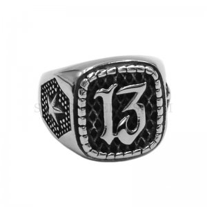 Wholesale 13 Ring 316L Stainless Steel Jewelry Fashion Star Motor Biker Men Boys Ring SWR0926