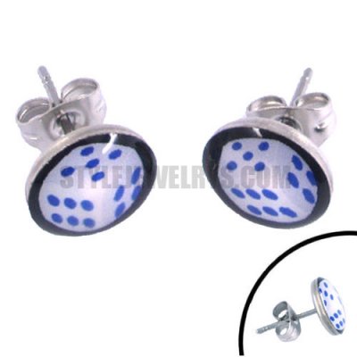 Stainless steel jewelry dice earring SJE370033