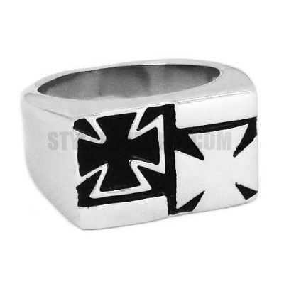 Stainless Steel Double Cross Ring SWR0412