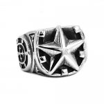 Gothic Stainless Steel Star Jewelry Ring SWR0611