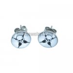 Stainless steel jewelry earring Enamel skull jewelry earring SJE370003
