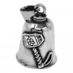 Domineering Viking Thor's Hammer Bell Pendant Motorcycle Riding Nordic Amulet Necklace SWP0698