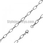 Stainless steel jewelry Chain 50cm - 55cm length faith circle link chain necklace w/lobster 6.5mm ch360259